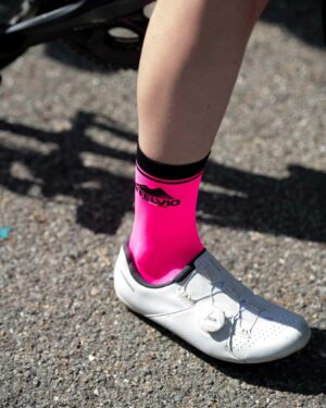 Stelvio - Cima Coppi Pink Fluo Cycling Socks